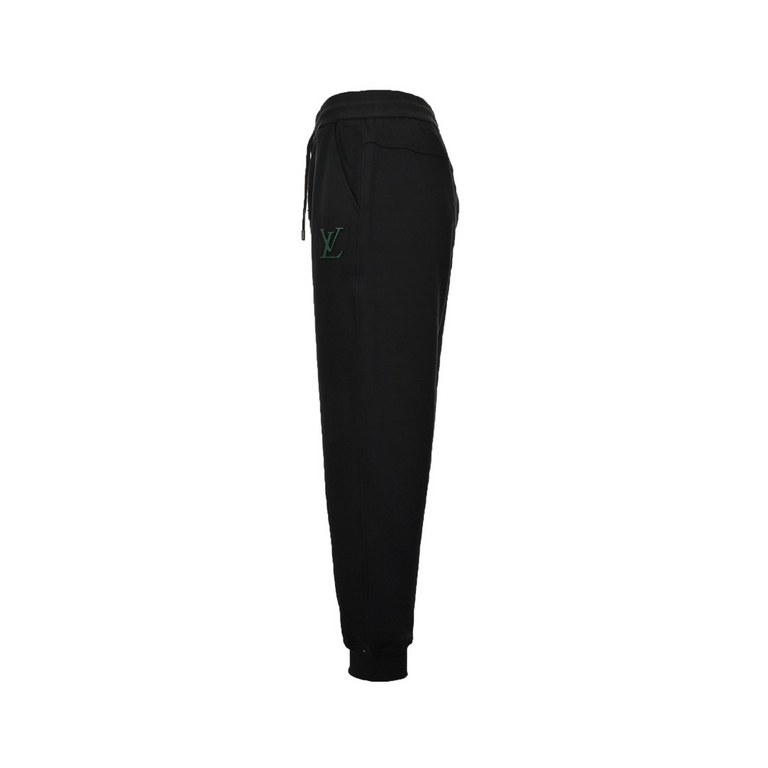 Louis Vitton 23Fw Embossed Logo PantsThese jogging pants are made from a technical cotton jersey that's embossed with a diagonal knit that illustrates the collection's LV Epi XL pattern. With a soft drawstring waist for 