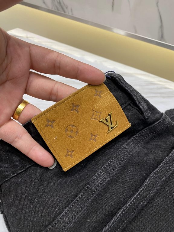 LV 23ss fall and winter new men's casual jeans, top quality! Channel order, official website synchronized sale! Original factory order denim cotton material! Suitable for casualformal wear all kinds of collocation ~ the 