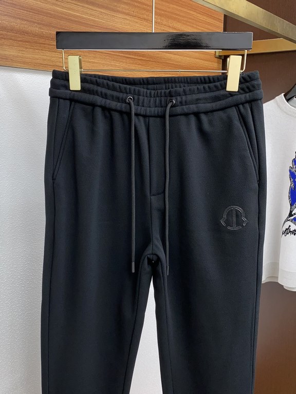 Mengkou 2023 explosive models, fall and winter new men's sports casual pants custom fabrics, embroidery design Slim fit Sports style, padded micro-elastic fabric Drawstring leg closure design Super good-looking on the bo