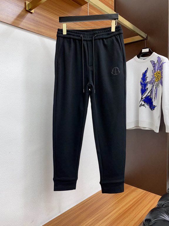 Mengkou 2023 explosive models, fall and winter new men's sports casual pants custom fabrics, embroidery design Slim fit Sports style, padded micro-elastic fabric Drawstring leg closure design Super good-looking on the bo