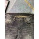 lv home 23SS new jeans fabric with elasticity high comfort embroidery design light color wash high end quality seriesSize 30, 31, 32, 33, 34, 36, 38