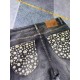 lv home 23SS new jeans fabric with elasticity high comfort embroidery design light color wash high end quality seriesSize 30, 31, 32, 33, 34, 36, 38