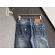 1V, new casual tannin jeans   spring and summer new back pocket brand logo using imported machine vacuum embroidery   body heavyweight environmentally friendly plant enzymes washed process fabric texture is quite beautif