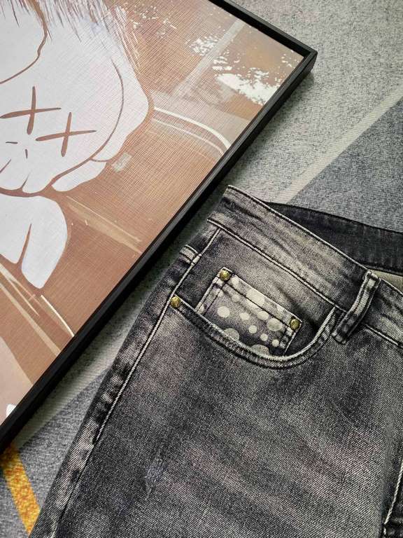 Lujia 23SS new jeans Fabric with elasticity High comfort Embroidery design Light color wash High-end quality seriesSize 30, 31, 32, 33, 34, 36, 38