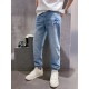 New] Gu men's fashion models heavy rabbit limited edition denim jeans, Hong Kong foreign channel goods, 23 years of spring and summer new products, advertising album models, pure pedigree quality!This denim single belong