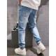 New] Gu men's fashion models heavy rabbit limited edition denim jeans, Hong Kong foreign channel goods, 23 years of spring and summer new products, advertising album models, pure pedigree quality!This denim single belong