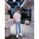 New] Gu men's fashion models heavy rabbit limited edition denim jeans, Hong Kong foreign channel goods, 23 years of spring and summer new products, advertising album models, pure pedigree quality!This denim single belong