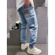 New] Gu men's fashion models heavy rabbit limited edition denim jeans, Hong Kong foreign channel goods, 23 years of spring and summer new products, advertising album models, pure pedigree quality!This denim single belong