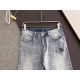 1V, new casual tannin jeans   spring and summer new back pocket brand logo using imported machine vacuum embroidery   body heavyweight environmentally friendly plant enzymes washed process fabric texture is quite beautif