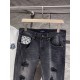 LV 23ss fall and winter new men's casual jeans, top quality! Channel order, official website synchronized sale! Original factory order denim cotton material! Suitable for casualformal wear all kinds of collocation ~ the 