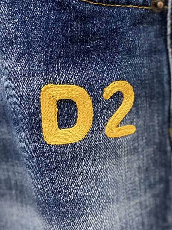 DSQUARED2, 2023 latest products, counter synchronization is available, the original single hard goods, washed casual jeans, imported original washed stretch fabric, comfortable and elastic, the original hardware accessor