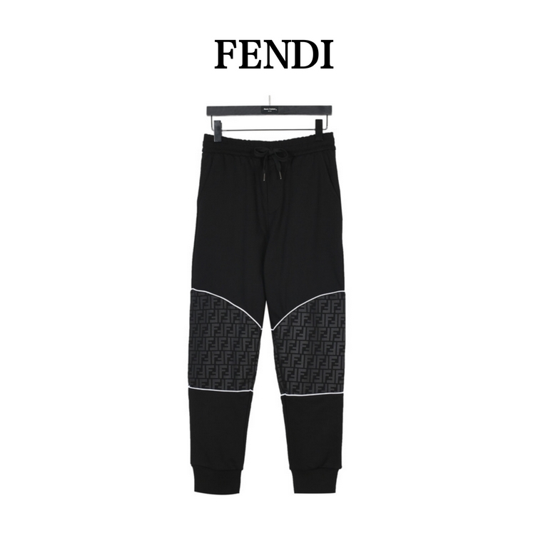 FendiFendi 23Fw Double F Aged Knee Splicing Cotton Drawstring TrousersThe fabric is made of 400 grams of washed cotton terry cotton fabric, ordering dyeing color after the whole etching hair processing, against the origi