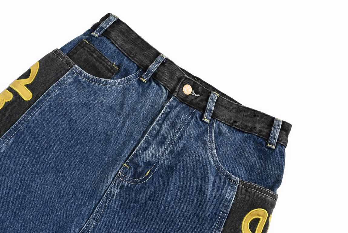 Drew House Patchwork Washed Embroidered JeansDERW HOUSE annual force is also this year so far as to do the most awesome jeans, heavy wash process, hidden mystery details are very much, this time the main push of the pant