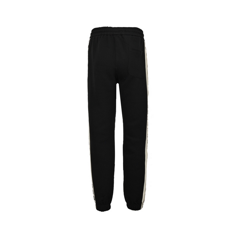 GucciGucci 23Fw Double G Webbing Set PantsHigh-quality double-layer composite cotton, special feel, super texture comfortable soft breathable casual loose fitColor blackSize XS-L