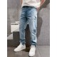 Gu 23ss summer new rabbit special series logo men's small straight denim jeans! Channel rare out, the market is rare boutique channel source, absolutely can bring you an unexpected wearing experience, sincerely recommend