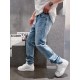 Gu 23ss summer new rabbit special series logo men's small straight denim jeans! Channel rare out, the market is rare boutique channel source, absolutely can bring you an unexpected wearing experience, sincerely recommend