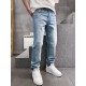 Gu 23ss summer new rabbit special series logo men's small straight denim jeans! Channel rare out, the market is rare boutique channel source, absolutely can bring you an unexpected wearing experience, sincerely recommend