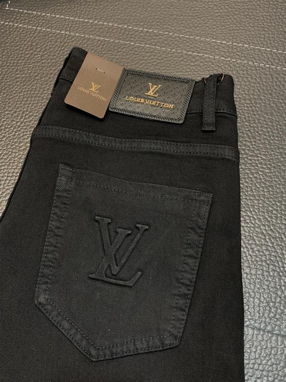 LV Louis Vuitton exclusive exclusive new models Slim models small straight jeans, high-end version! Counter customized fabrics Breathable comfort, impeccable details, brand elements design concept, reflecting high qualit