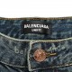 Balenciaga  Balenciaga 23Fw full print monogrammed frayed wash jeansSo far this year to do the most awesome jeans, heavy wash process, hidden mystery details are very much, this time the main push of the pants whether th