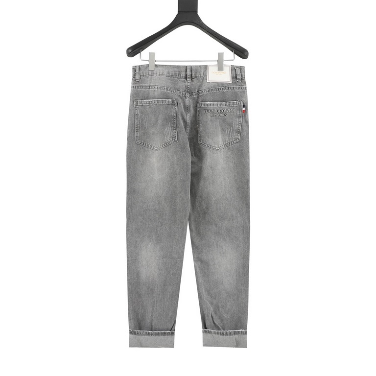 (Support put store)Thom BrowneThom Browne four bar print jeansSo far this year to do the most bullish jeans, heavy wash process, hidden mystery details are very much, this time the main push of the pants either version o