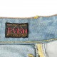 EvisuFukujin 23Fw Washed Denim Patch JeansDenim plain weave twill denim fabric, fabric sweat-absorbing and breathable, not tight, wearing comfortable and skin-friendly, woven by the weaving process with the washing proce