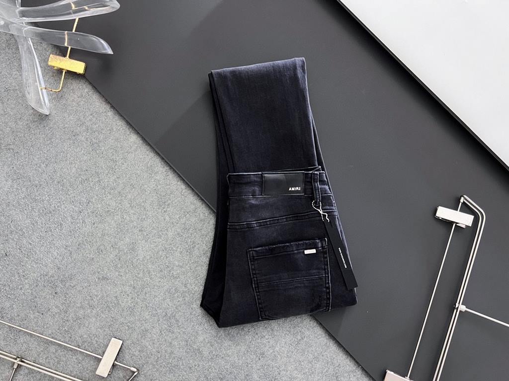 (AMIR 23s New Season Pop-up Quality Feeling Handling PerfectionSummer classic casual stretch jeans low-profile luxury sense, customized leather brand   hardware accessories counter year after year hot classic explosive m