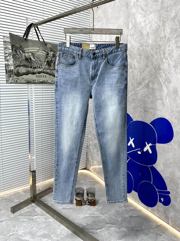 BBR Burberry 2023 early fall new casual jeans, high-end customized series. Imported high-density customized cotton tannin fabric comfortable and soft skin-friendly, straight and not easy to wrinkle, the original hardware