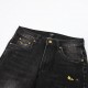 FENDI  Fendi small monster embroidered denim pantsSo far this year to do the most awesome jeans, heavy wash process, hidden mystery details are very much, this time the main push of the pants either version or upper body