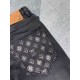 lv home 23SS new jeans fabric with elasticity high comfort embroidery design light color wash high end quality seriesSize 29.30, 31, 32, 33, 34, 36, 38