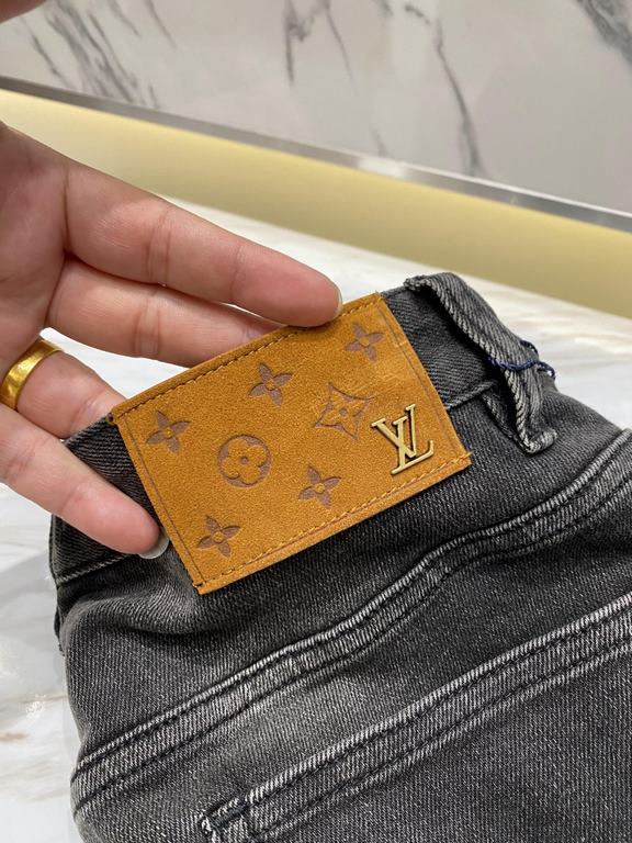 LV 23ss fall and winter new men's casual jeans, top quality! Channel order, official website synchronized sale! Original factory order denim cotton material! Suitable for casualformal wear all kinds of collocation ~ the 