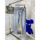 LO Loewe 2023 early fall new casual jeans, high-end customized series. Imported high-density customized cotton tannin fabric comfortable and soft skin-friendly, straight and not easy to wrinkle, original hardware. In-kin