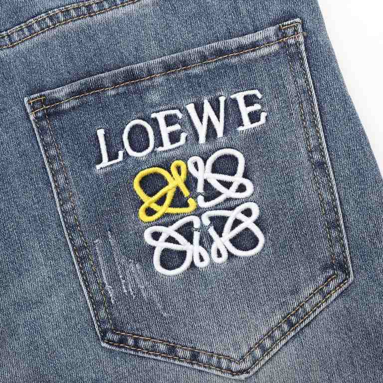 (Support put store)LOEWE  Loewe back bird embroidery LOGO jeansSo far this year to do the most bullish jeans, heavy wash process, hidden mystery details are very much, this time the main push of the pants either version 