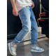 FD 2023 spring and summer new FF logo men's small straight denim jeans! Channel rare out, the market is rare boutique channel source, absolutely can bring you an unexpected wearing experience, sincerely recommended to al