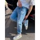 FD 2023 spring and summer new FF logo men's small straight denim jeans! Channel rare out, the market is rare boutique channel source, absolutely can bring you an unexpected wearing experience, sincerely recommended to al