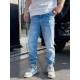 FD 2023 spring and summer new FF logo men's small straight denim jeans! Channel rare out, the market is rare boutique channel source, absolutely can bring you an unexpected wearing experience, sincerely recommended to al