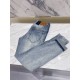 LV2023 early fall new casual jeans, high-end customized series. Imported high-density customized cotton tannin fabric comfortable and soft skin-friendly, straight and not easy to wrinkle, original hardware. In-kind shoot