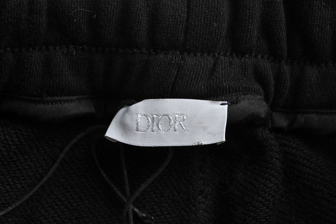 DiorDior 23Fw Side Old Flower Webbing Logo Embroidered Micro Label TrousersFrom the DIOR BY ERL premium co-branded collection.The fabric is made of 400g washed terry cotton fabric, with custom-dyed color and then whole e