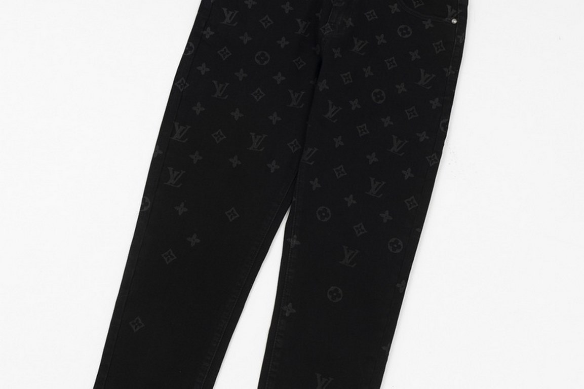 Louis Vuitton Louis Vuitton washed and vintage, classic full print vintage logo jeansSo far this year to do the most awesome jeans, heavy wash process, hidden mystery details are very much, this time the main push of the