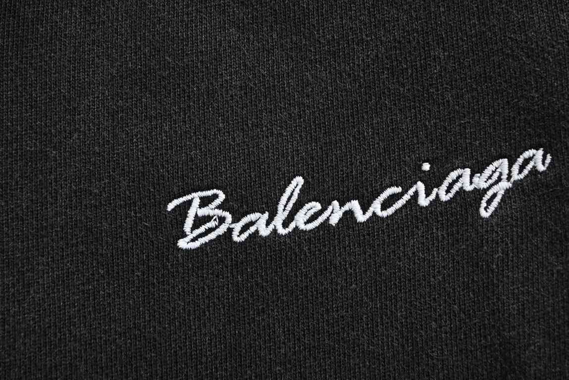 .BalenciagaBalenciaga 23Fw Signature Logo Embroidered Washed Ripped TrousersThis section is made of high weaving super fine high-tech high gram weight washed 450g terry material, the fabric is treated with a unique washi