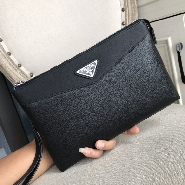 Top counter rat ruthless goods 2022 latest style Prada men's clutch bag fire models a large number of shipments to pull, clamoring counter goods   top original single goods   paper talking about bragging rights we will n