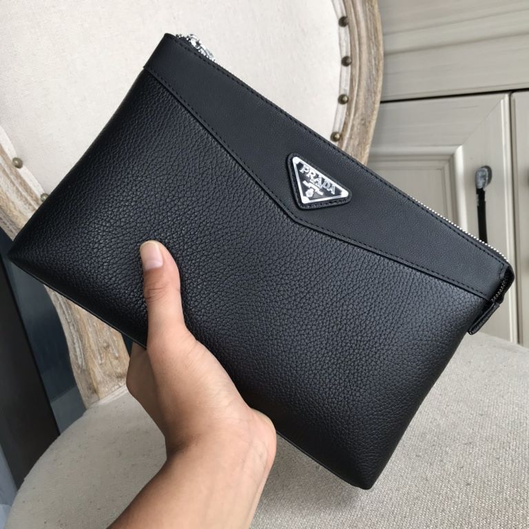 Top counter rat ruthless goods 2022 latest style Prada men's clutch bag fire models a large number of shipments to pull, clamoring counter goods   top original single goods   paper talking about bragging rights we will n