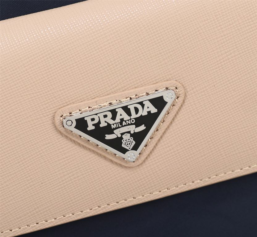 [Top original single quality] 2022 latest models Prada Dora shoulder bag crossbody bag European original imported Prada special cloth outlined cross grain pattern iconic lines, using imported equipment production, fashio