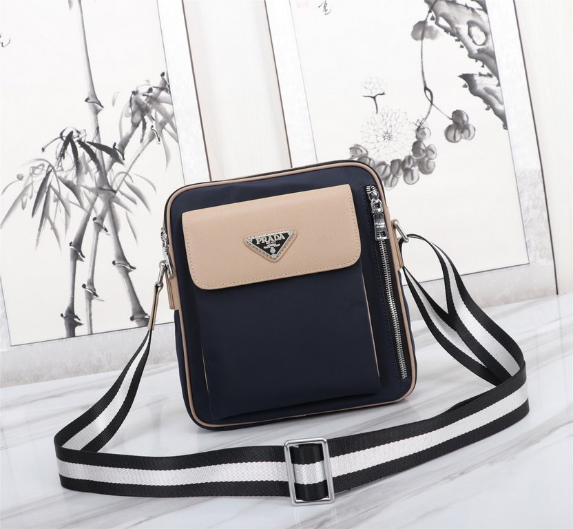 [Top original single quality] 2022 latest models Prada Dora shoulder bag crossbody bag European original imported Prada special cloth outlined cross grain pattern iconic lines, using imported equipment production, fashio