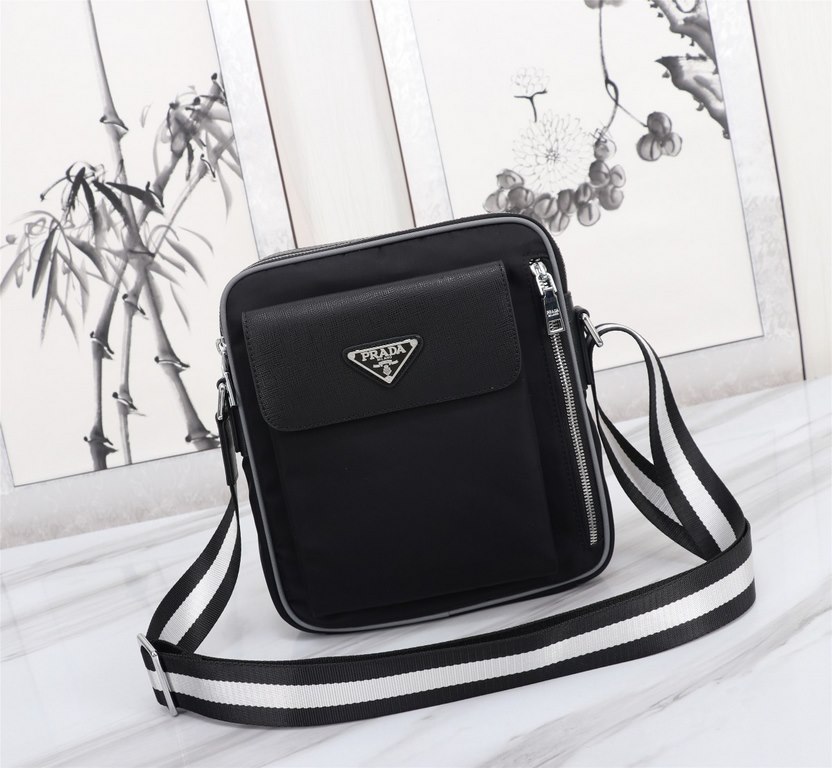 [Top original single quality] 2022 latest models Prada Dora shoulder bag crossbody bag European original imported Prada special cloth outlined cross grain pattern iconic lines, using imported equipment production, fashio