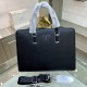 PRADA   Prada new men's stereotypical briefcase, made of imported first layer stereotypical cowhide leather, with top hardware, with a combination lock, in the briefcase series is really the best. Businessmen and trendse