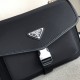 Top counter mouse goods 2022 latest style Prada nylon cloth with leather crossbody bag universal models super hot mass shipment pull, clamoring counter goods   top original single goods   paper talking about bragging rig