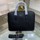 PRADA Prada New Briefcase Made of imported wrestled cowhide, top polished stainless steel finish metal accessories , front exterior triangle enamel logo, simple and generous business Successful men's favorite   !Size 38-