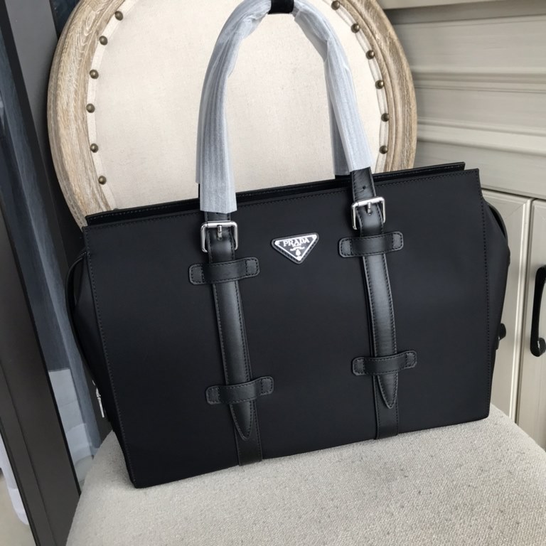 Top counter rat ruthless goods 2022 latest style Prada counter nylon cloth with imported original leather handbag travel bag fire models a large number of shipments to pull, clamoring counter goods   top original single 