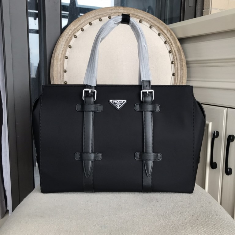 Top counter rat ruthless goods 2022 latest style Prada counter nylon cloth with imported original leather handbag travel bag fire models a large number of shipments to pull, clamoring counter goods   top original single 