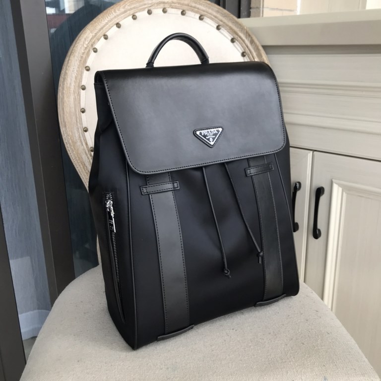 Top counter rat ruthless goods 2022 latest style Prada counter nylon cloth with imported original leather backpack fire models a large number of shipments to pull, clamoring counter goods   top original single goods   pa